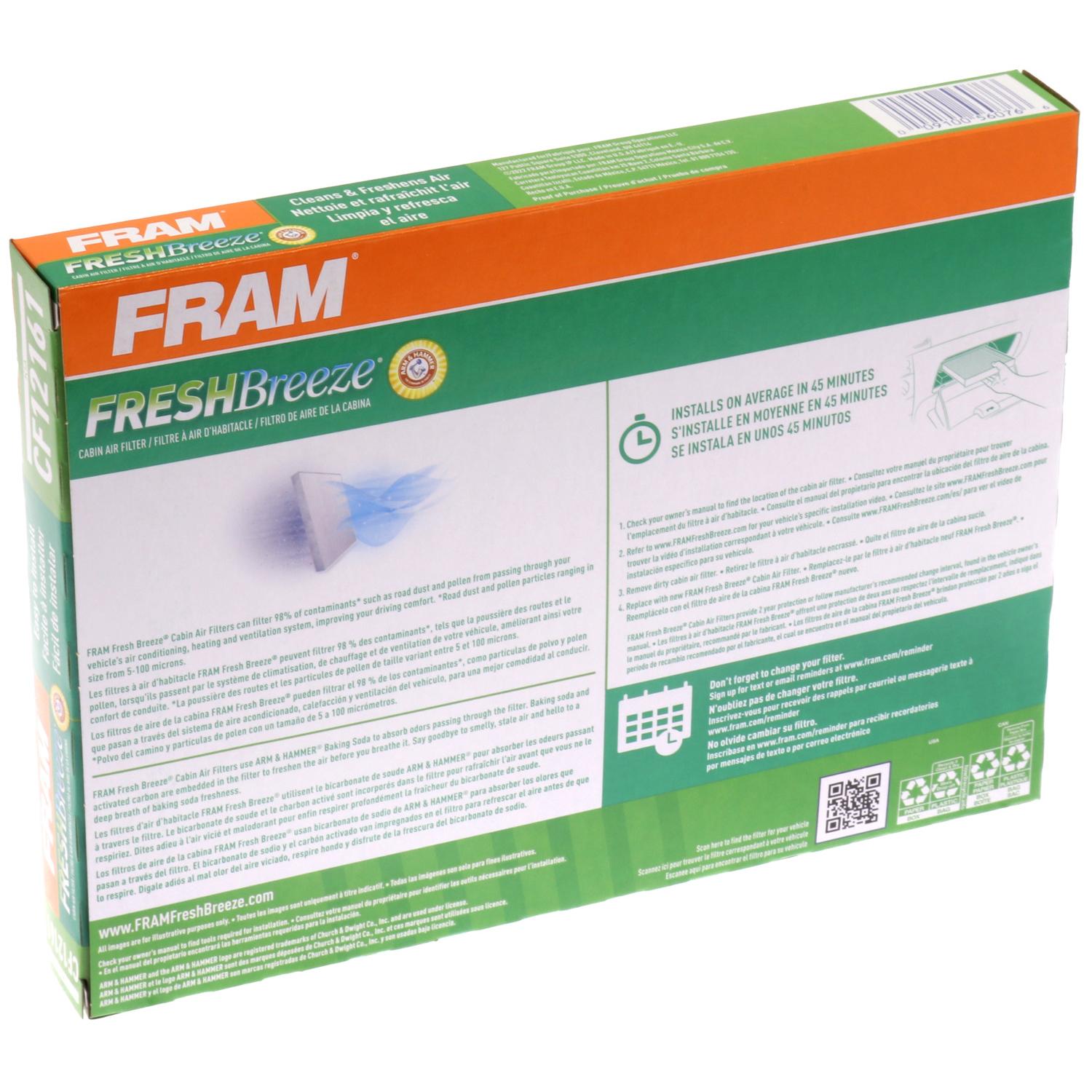 Fram CF12161 Cabin Air Filter product image 6 of 7