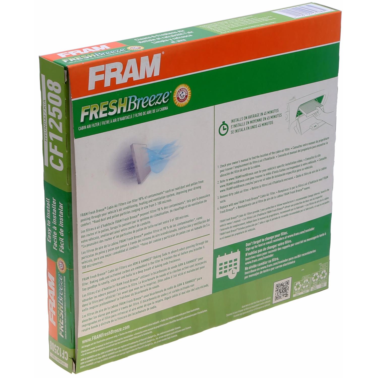 Fram CF12508 - Cabin Air Filter Fram CF12508 Cabin Air Filter product image 1 of 6