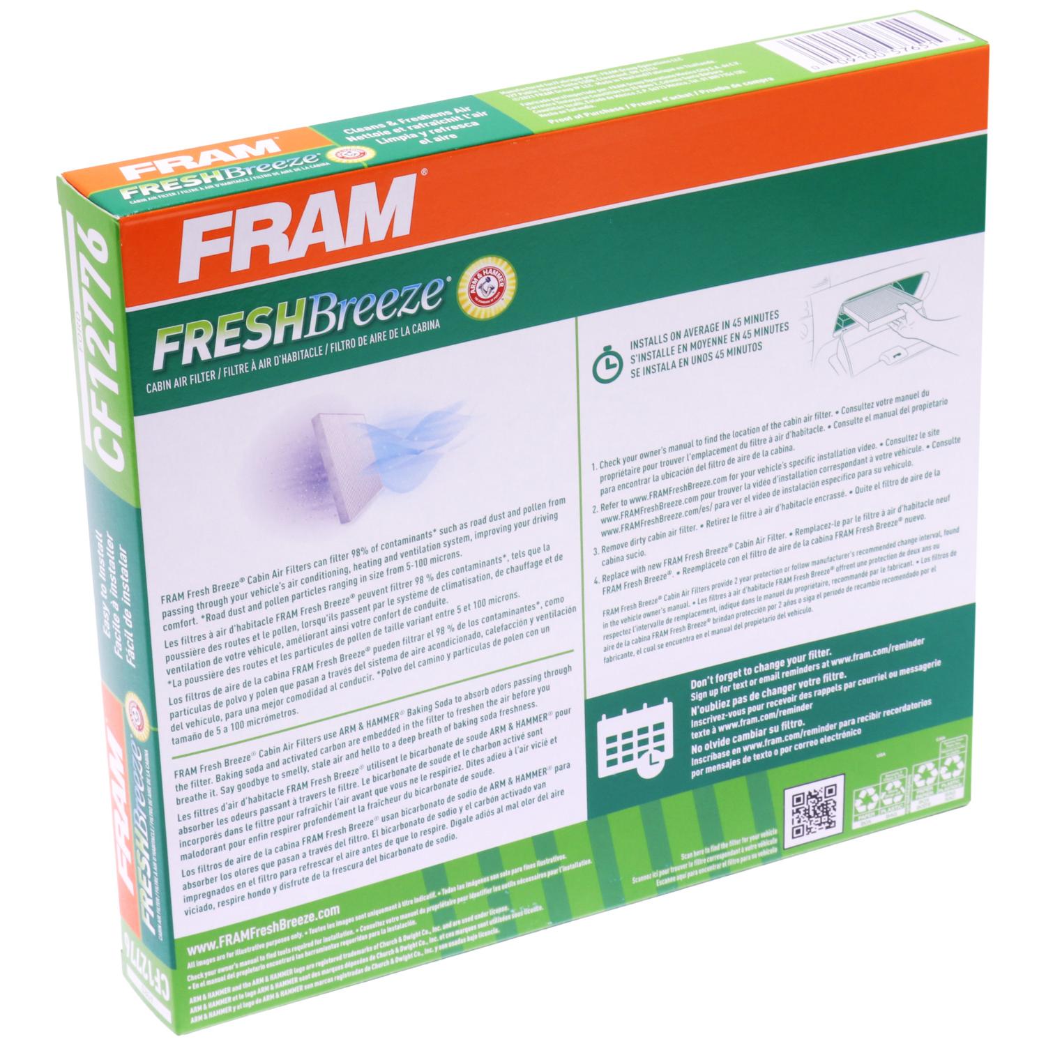 Fram CF12776 - Cabin Air Filter Fram CF12776 Cabin Air Filter product image 1 of 6