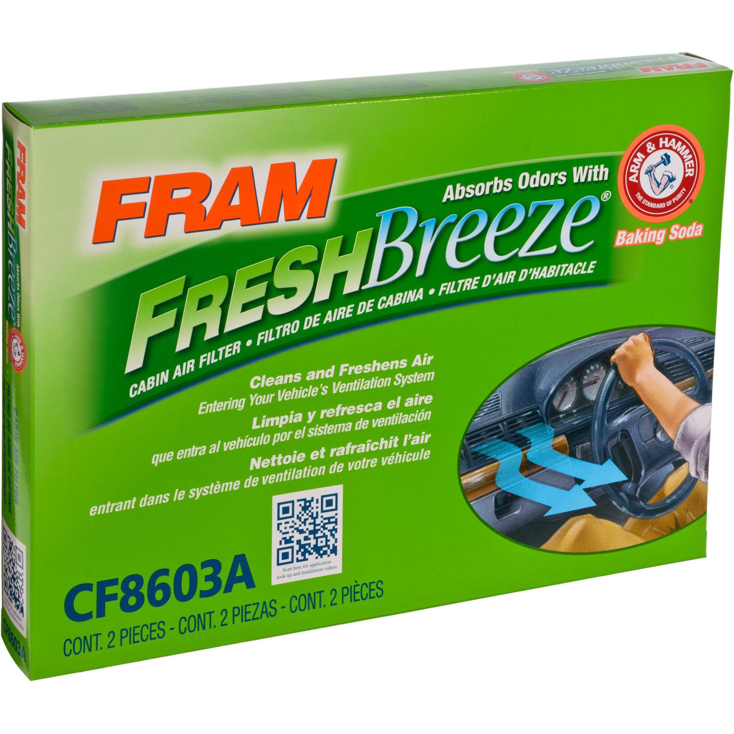 Fram CF8603A - Cabin Air Filter Fram CF8603A Cabin Air Filter product image 2 of 7