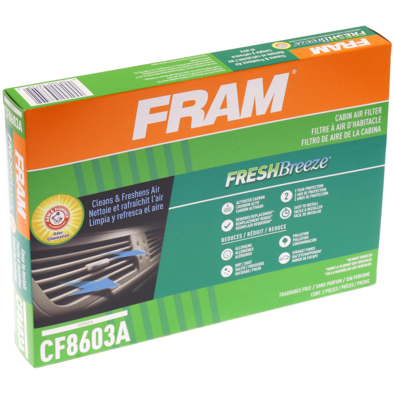 Fram CF8603A - Cabin Air Filter Fram CF8603A Cabin Air Filter product image 6 of 7