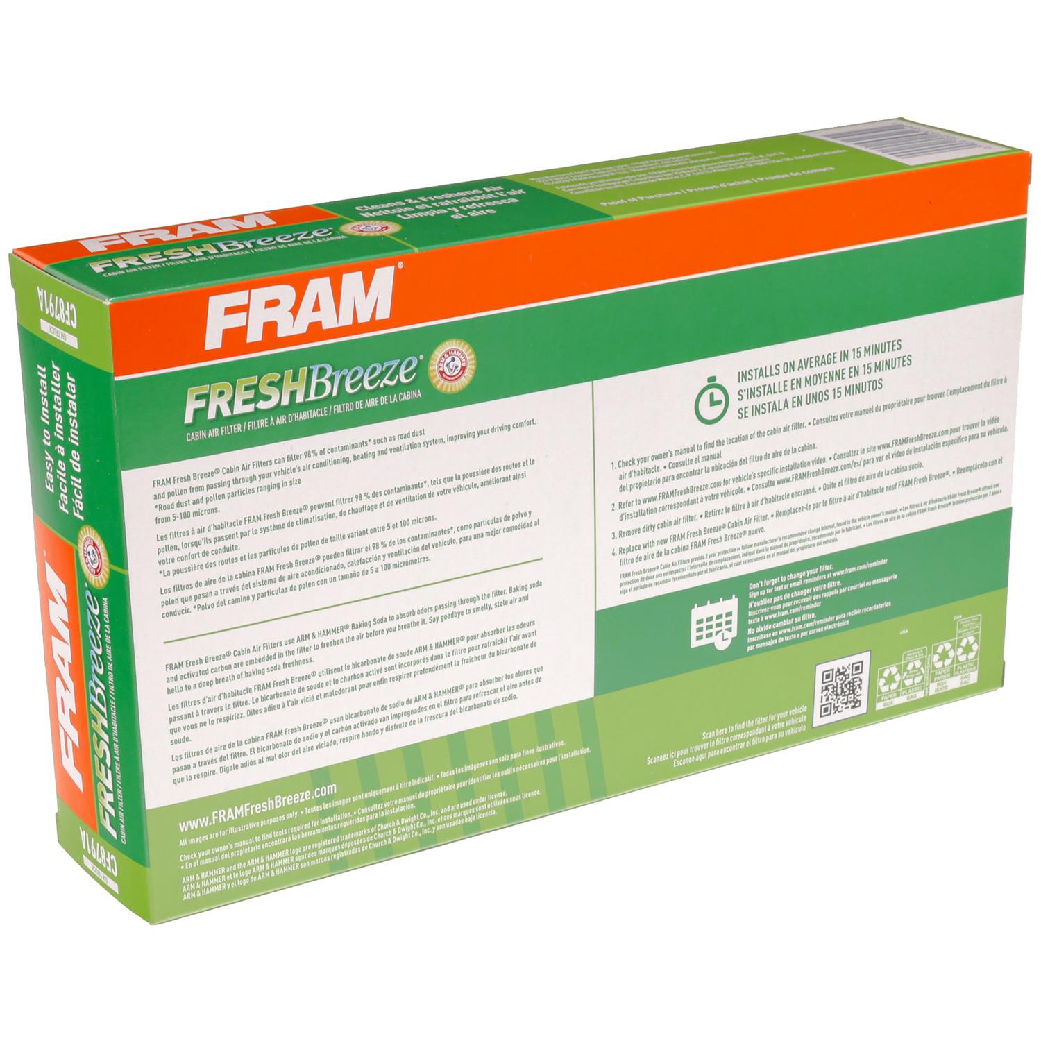 Fram CF8791A - Cabin Air Filter Fram CF8791A Cabin Air Filter product image 5 of 6