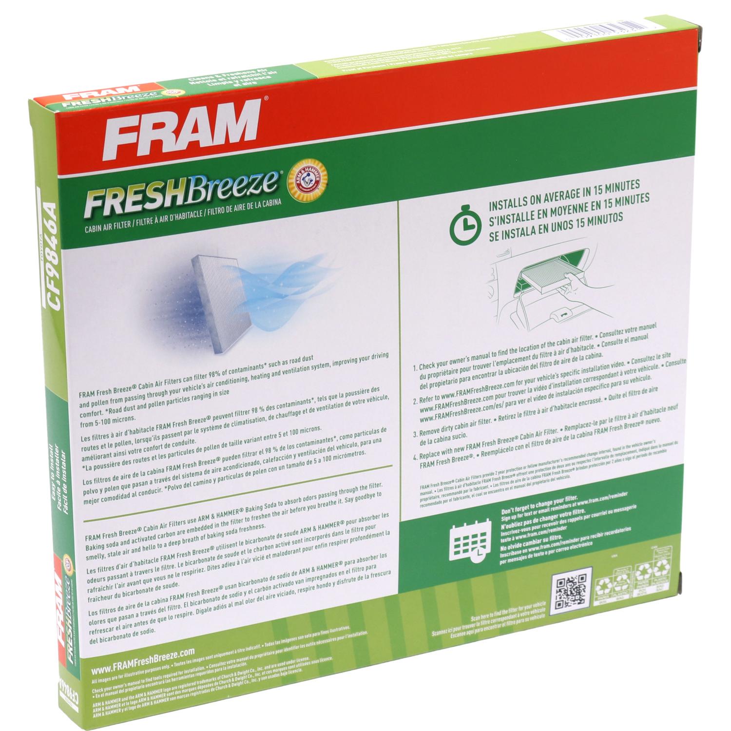 Fram CF9846A - Cabin Air Filter Fram CF9846A Cabin Air Filter product image 4 of 6