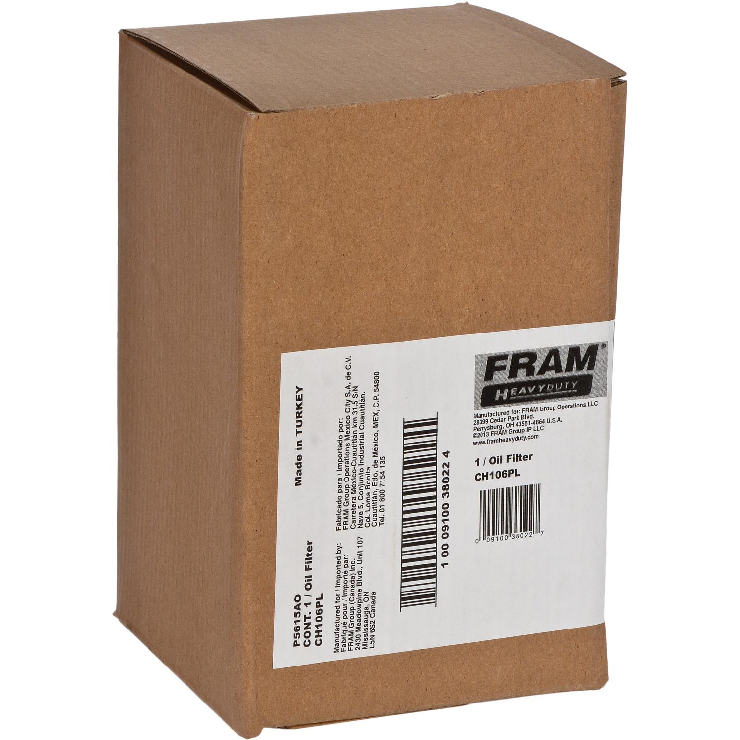 Fram CH106PL - Engine Oil Filter Fram CH106PL Engine Oil Filter product image 3 of 3