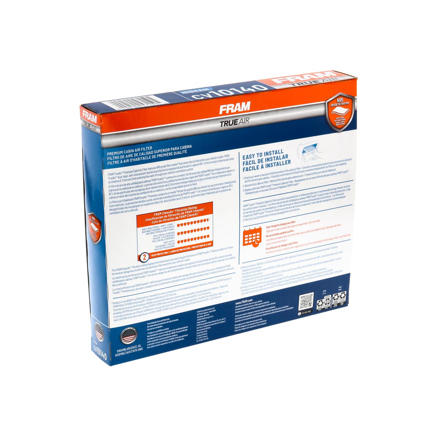 Fram CV10140 Cabin Air Filter product image 1 of 6