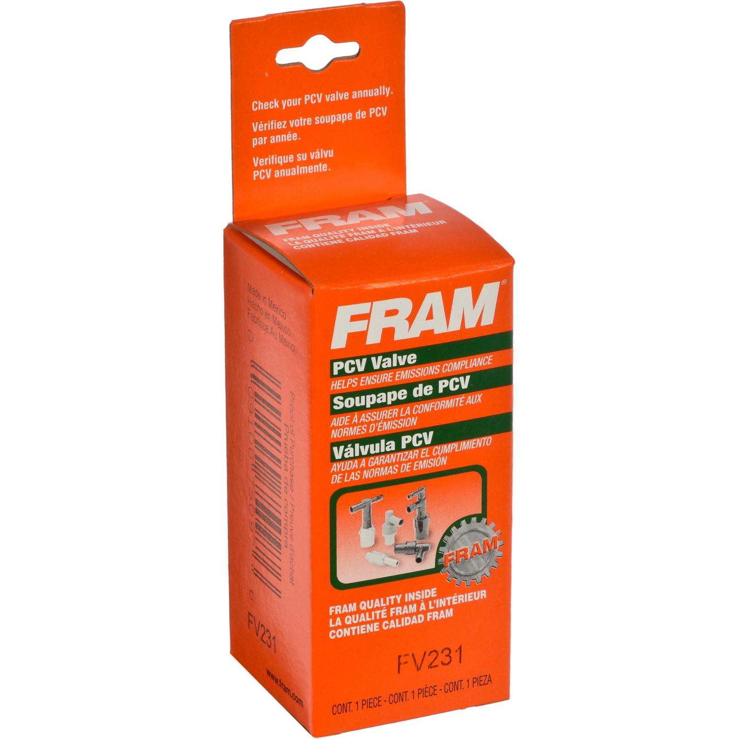 Fram FV231 - PCV Valve Fram FV231 PCV Valve product image 2 of 3