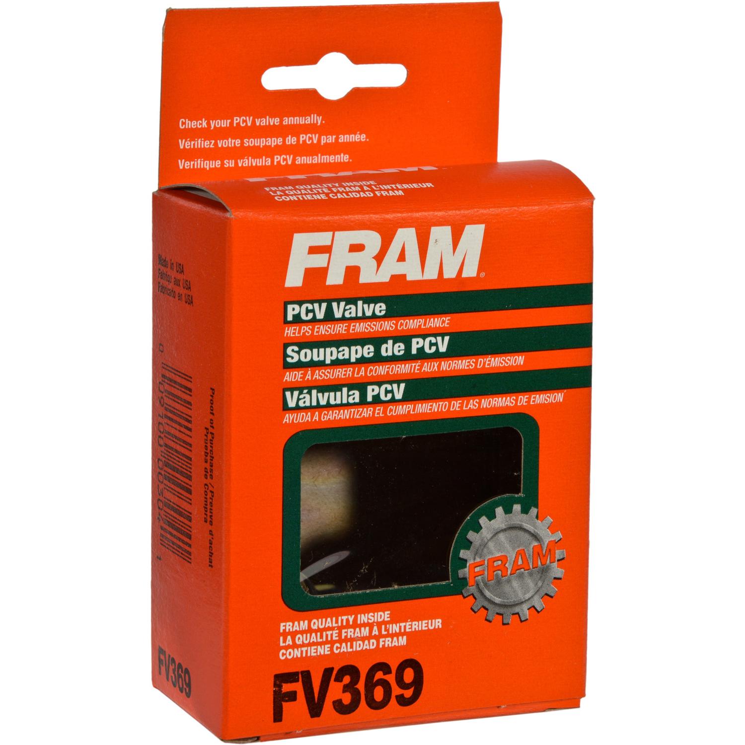 Fram FV369 - PCV Valve Fram FV369 PCV Valve product image 2 of 2