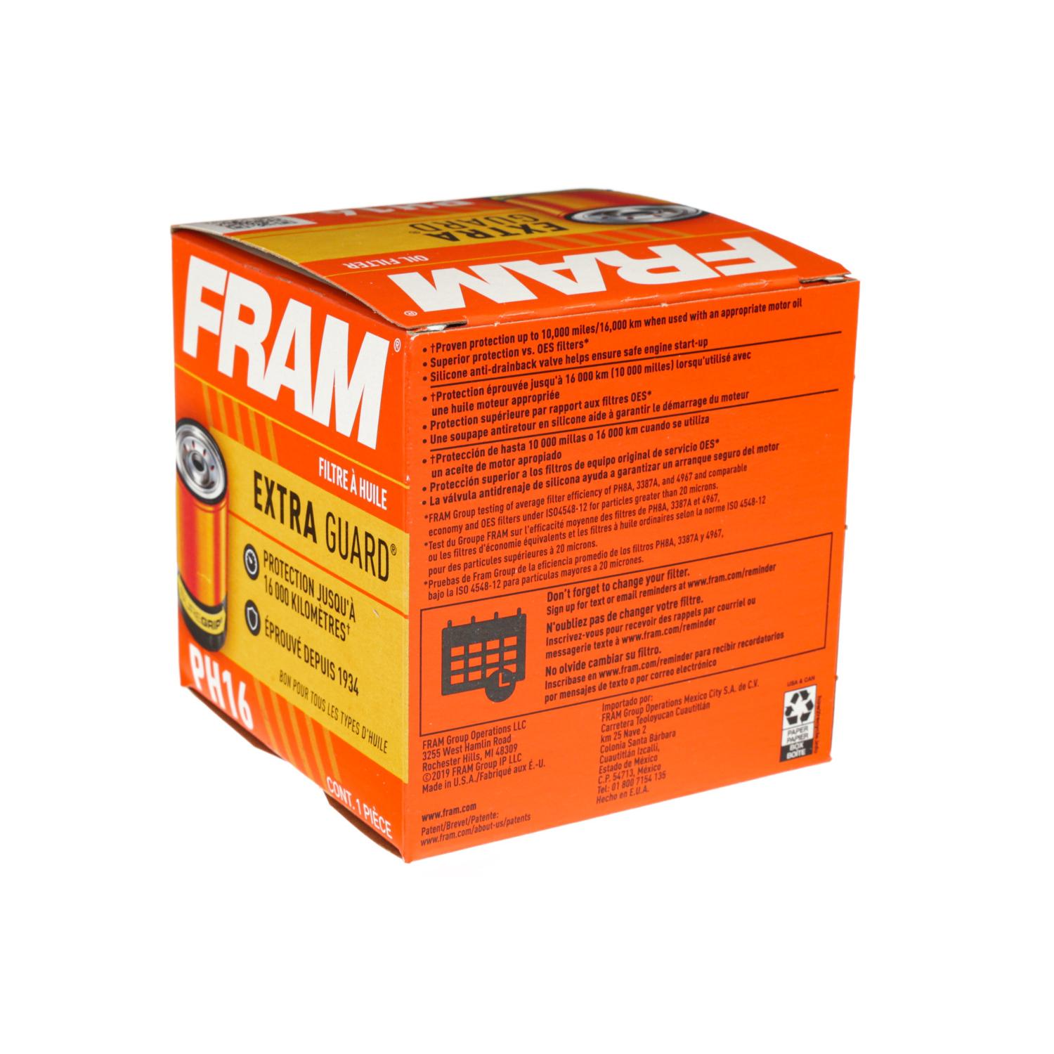Fram PH16 - Engine Oil Filter Fram PH16 Engine Oil Filter product image 4 of 5
