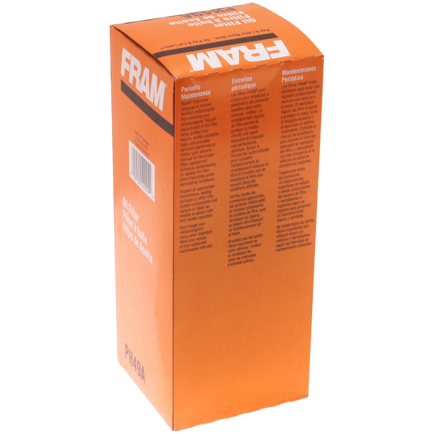Fram PH49A - Engine Oil Filter Fram PH49A Engine Oil Filter product image 3 of 5