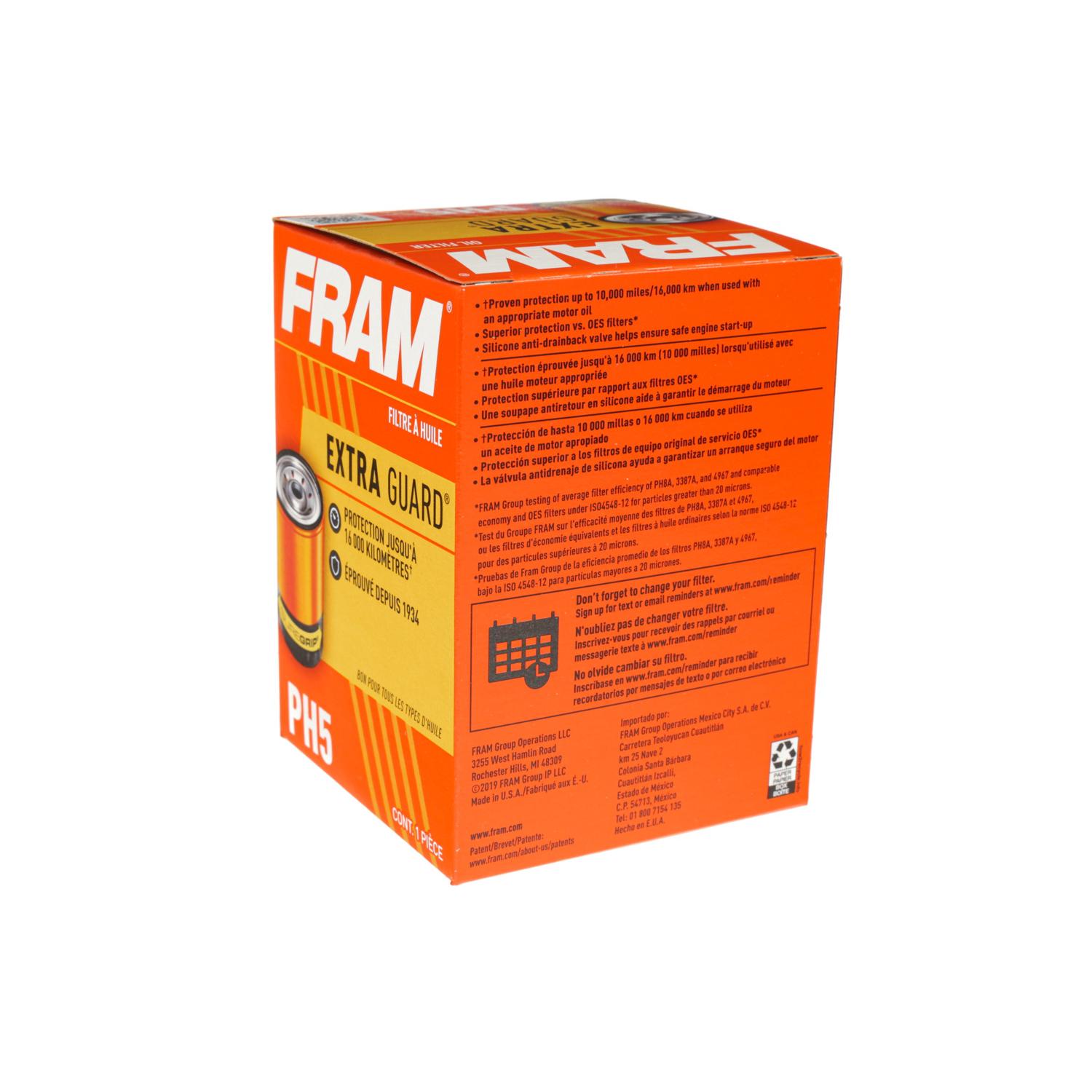 Fram PH5 - Engine Oil Filter Fram PH5 Engine Oil Filter product image 4 of 5