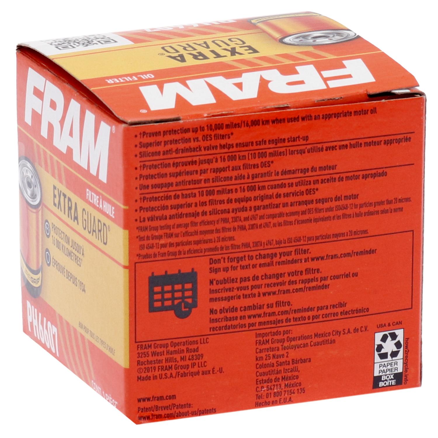 Fram PH6607 - Engine Oil Filter Fram PH6607 Engine Oil Filter product image 4 of 5