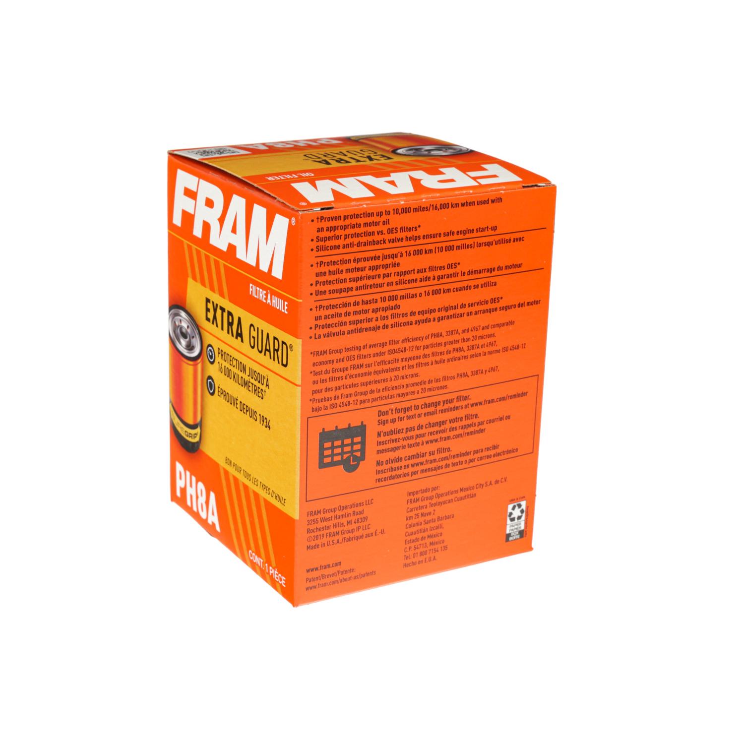 Fram PH8A - Engine Oil Filter Fram PH8A Auto Trans Filter product image 4 of 5