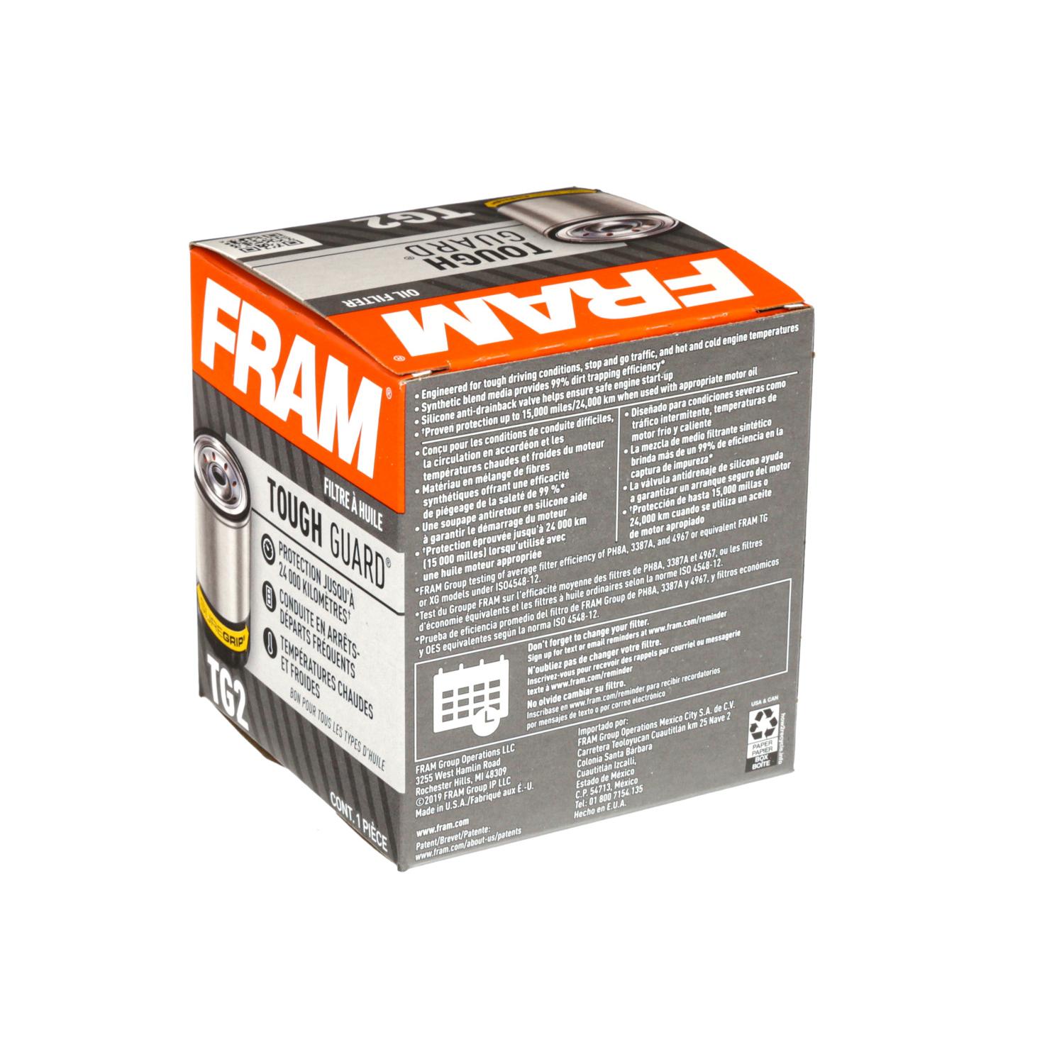 Fram TG2 - Engine Oil Filter Fram TG2 Engine Oil Filter product image 4 of 5