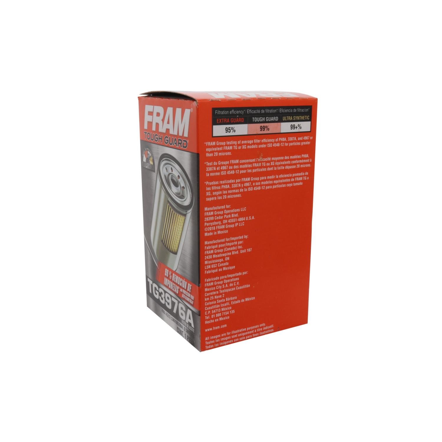 Fram TG3976A - Engine Oil Filter Fram TG3976A Engine Oil Filter product image 3 of 6