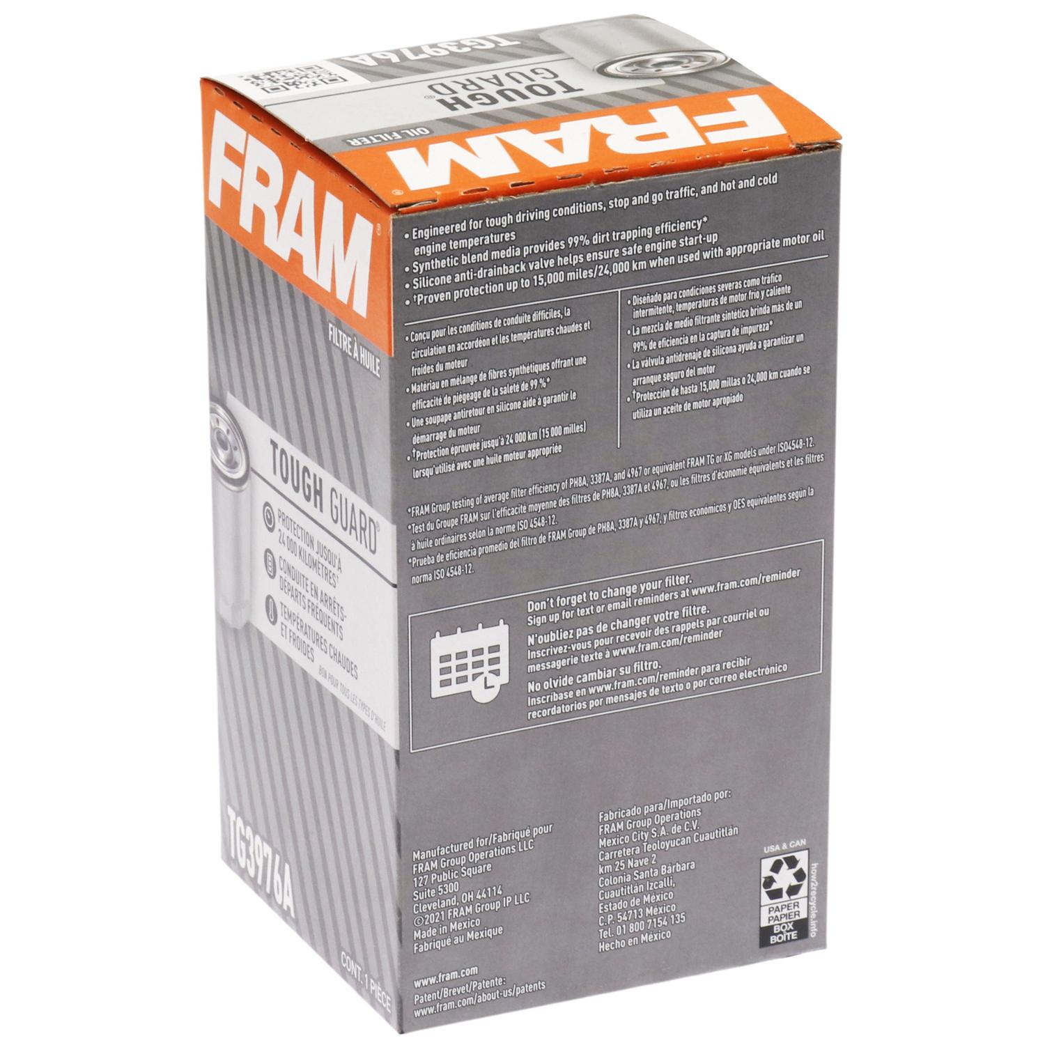 Fram TG3976A - Engine Oil Filter Fram TG3976A Engine Oil Filter product image 5 of 6