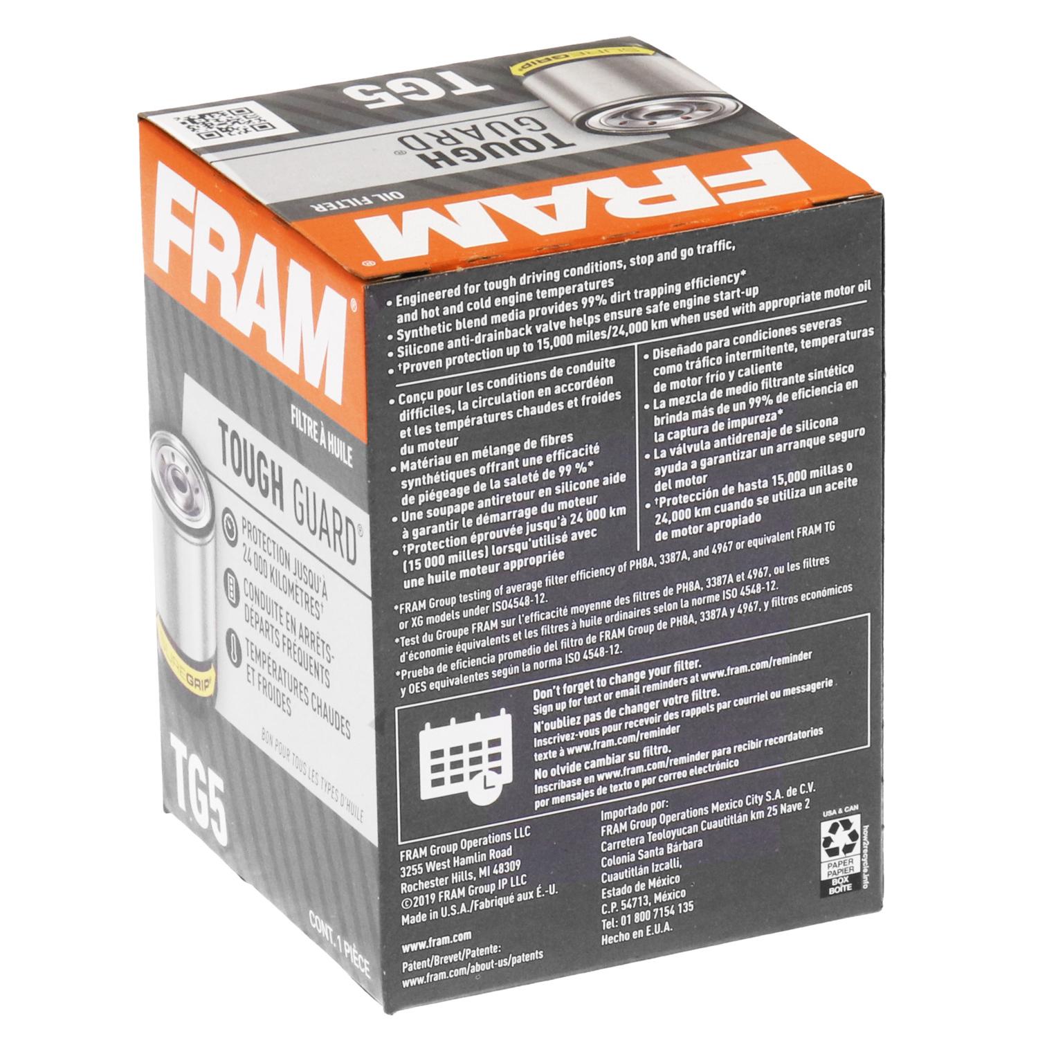 Fram TG5 - Engine Oil Filter Fram TG5 Engine Oil Filter product image 4 of 5