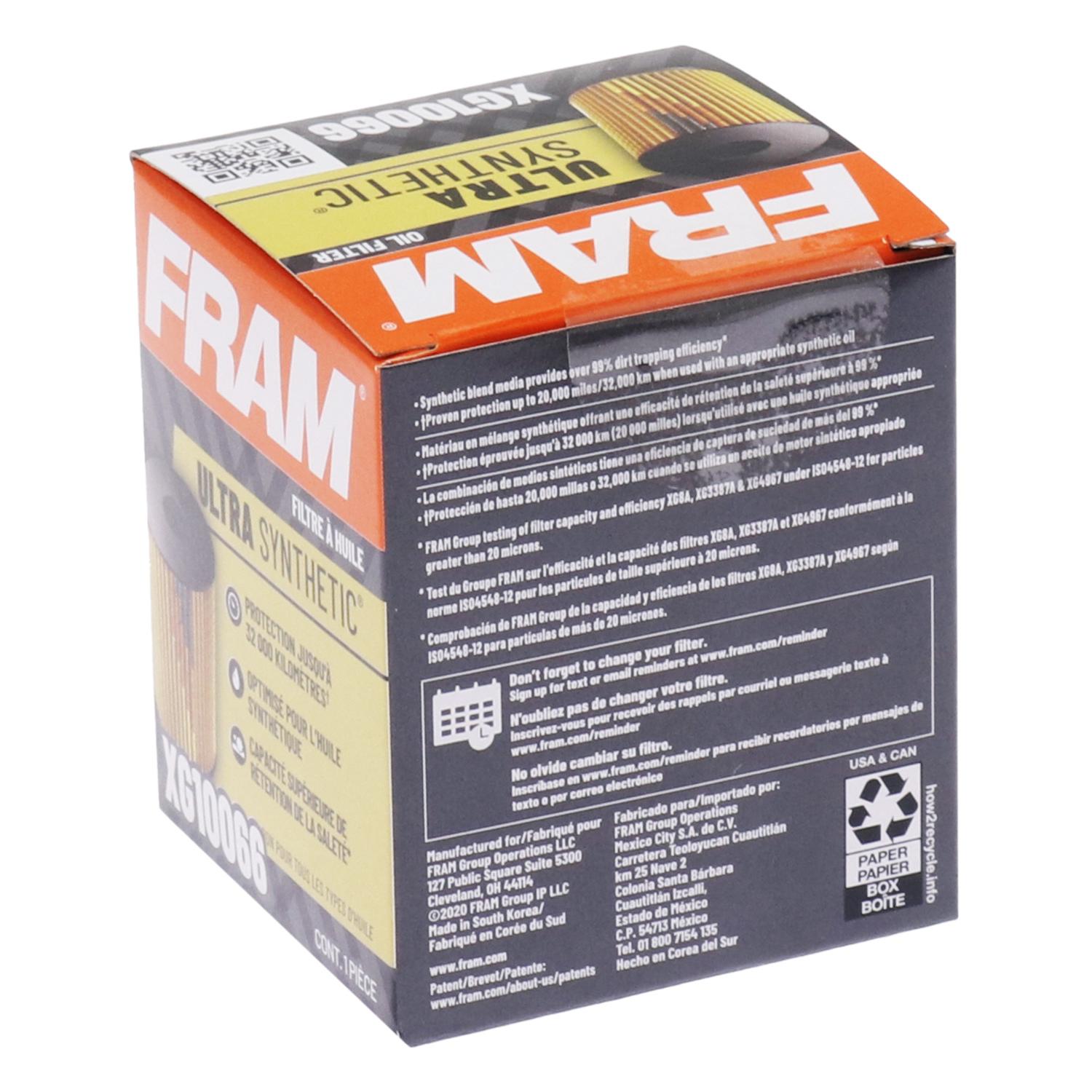 Fram XG10066 - Engine Oil Filter Fram XG10066 Engine Oil Filter product image 1 of 6