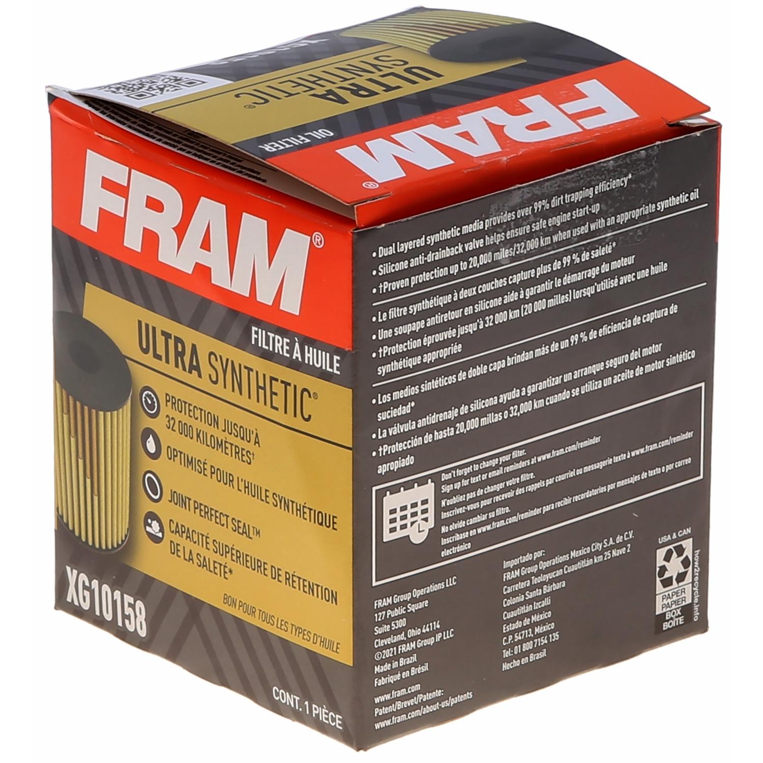 Fram XG10158 - Engine Oil Filter Fram XG10158 Engine Oil Filter product image 5 of 6