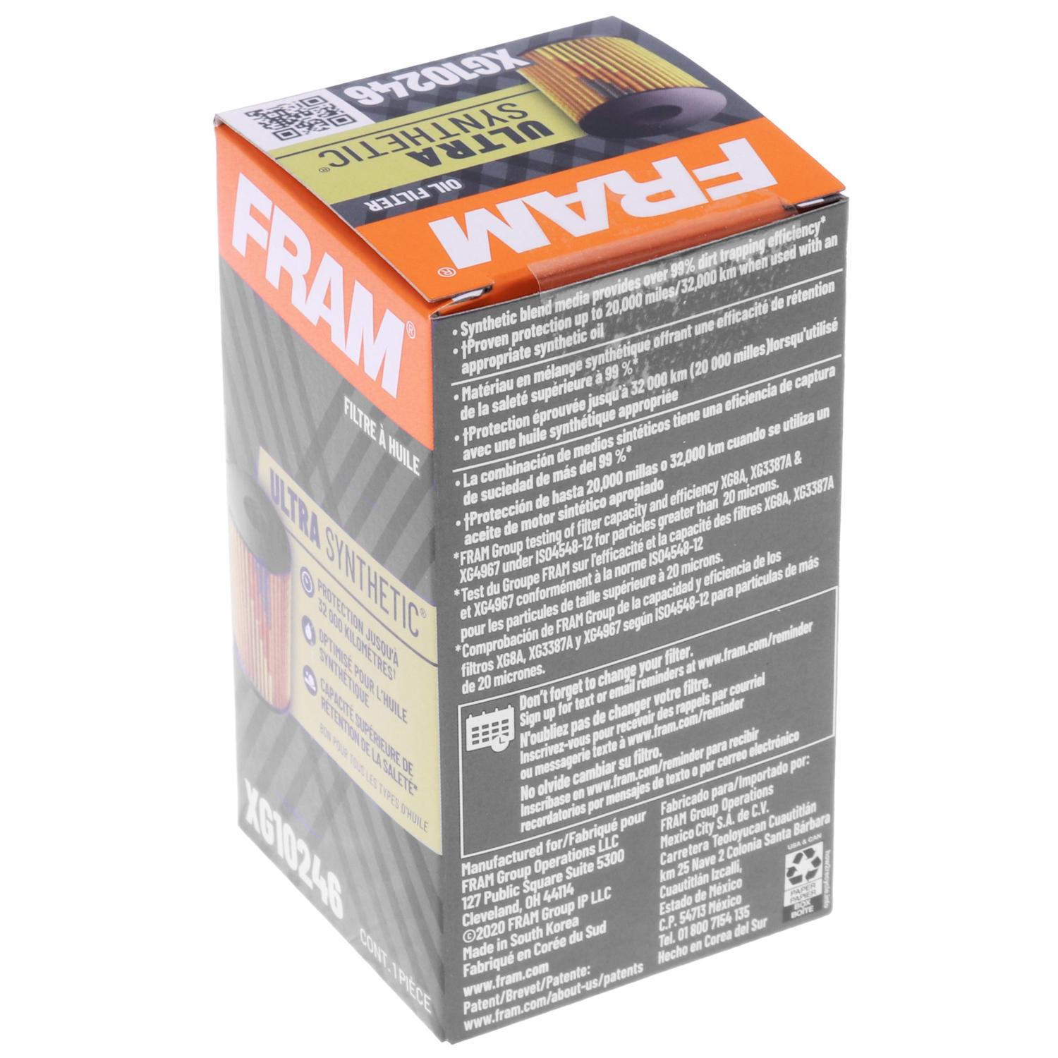 Fram XG10246 - Engine Oil Filter Fram XG10246 Engine Oil Filter product image 5 of 6