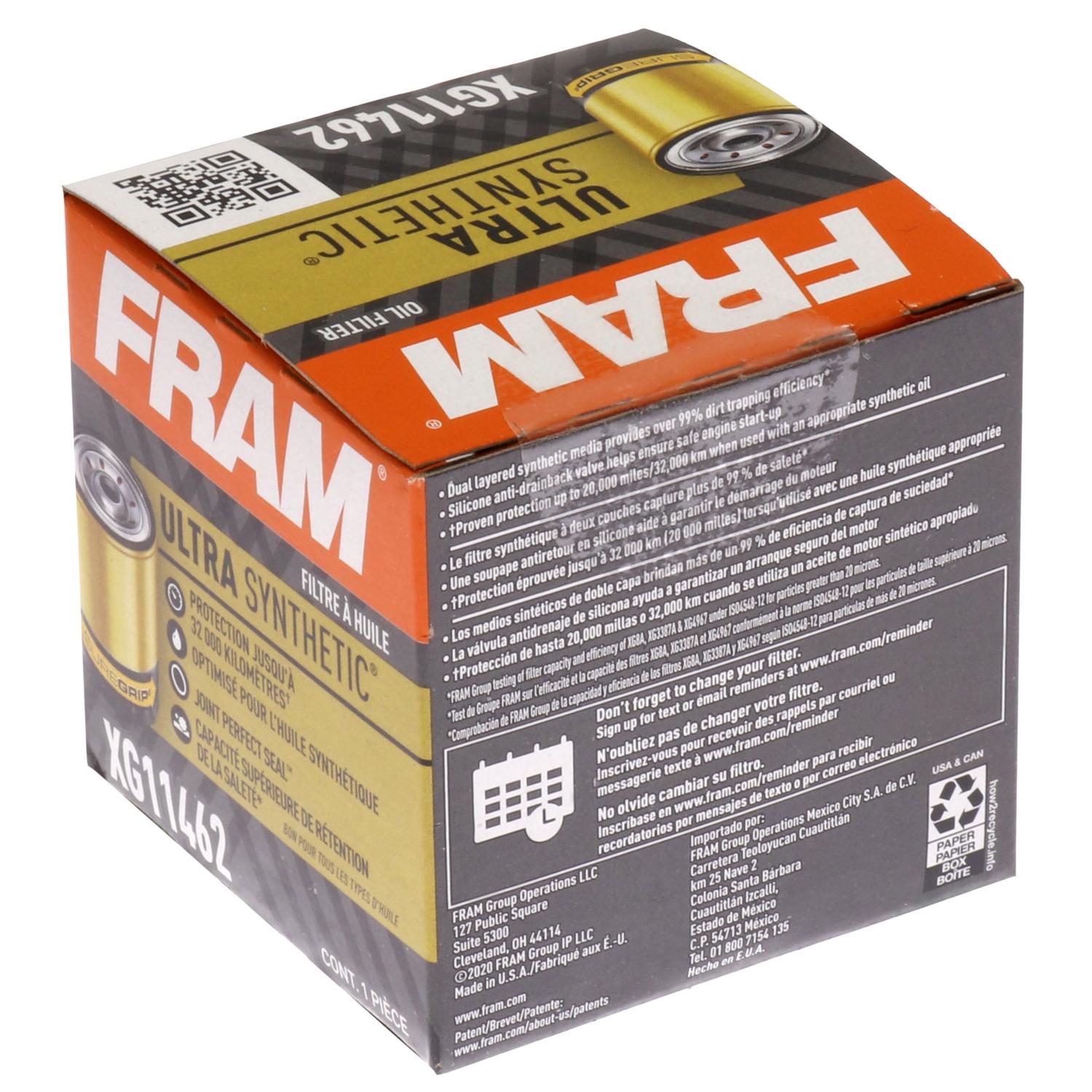 Fram XG11462 - Engine Oil Filter Fram XG11462 Engine Oil Filter product image 1 of 5