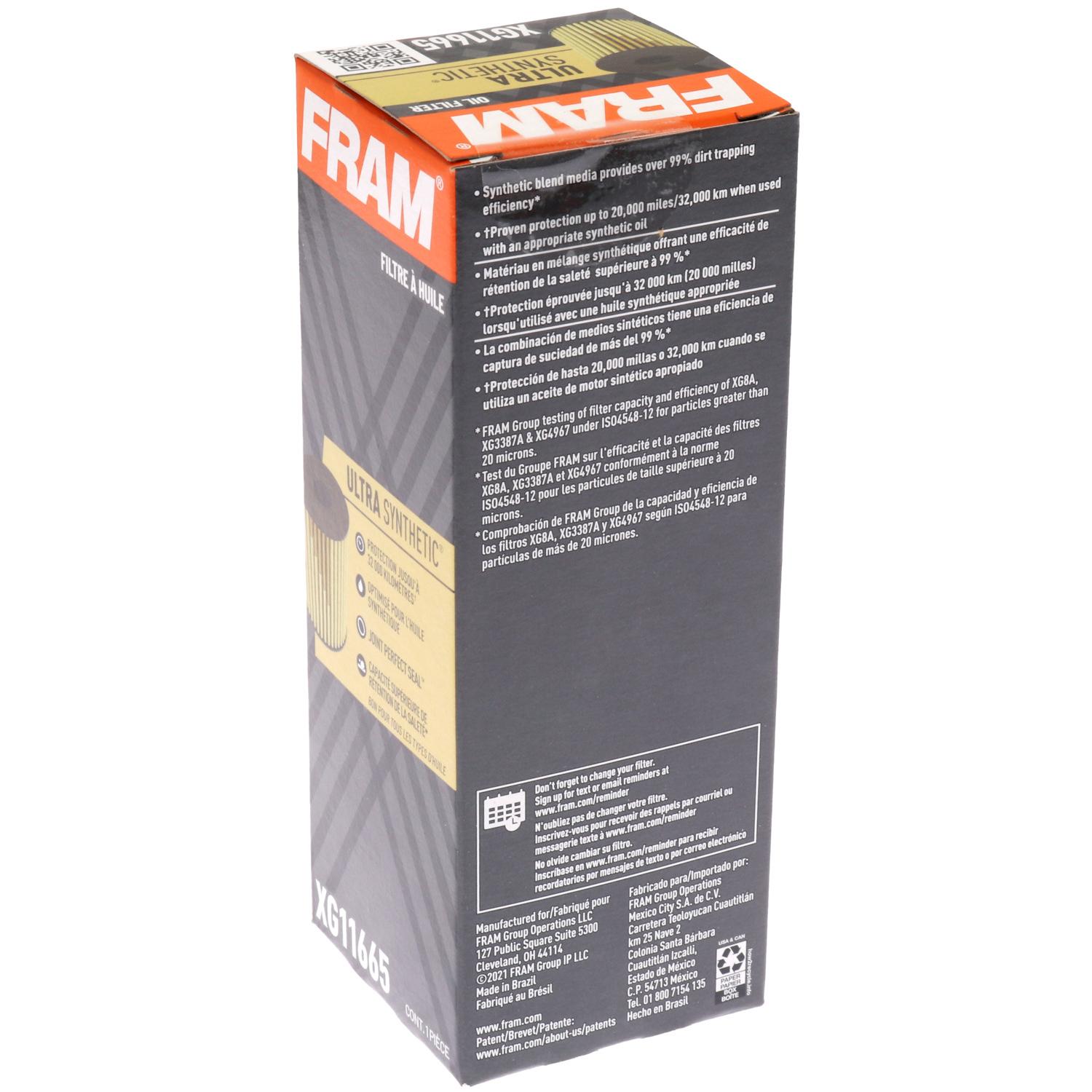 Fram XG11665 - Engine Oil Filter Fram XG11665 Engine Oil Filter product image 5 of 6