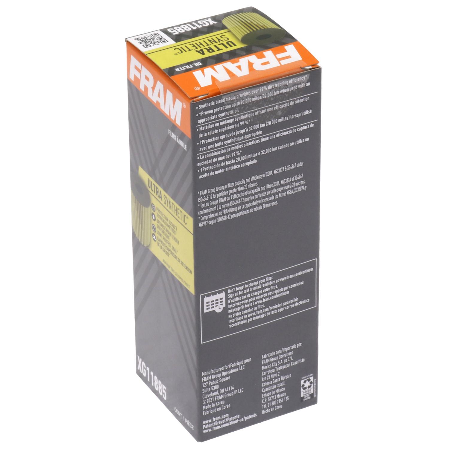Fram XG11885 - Engine Oil Filter Fram XG11885 Engine Oil Filter product image 1 of 6