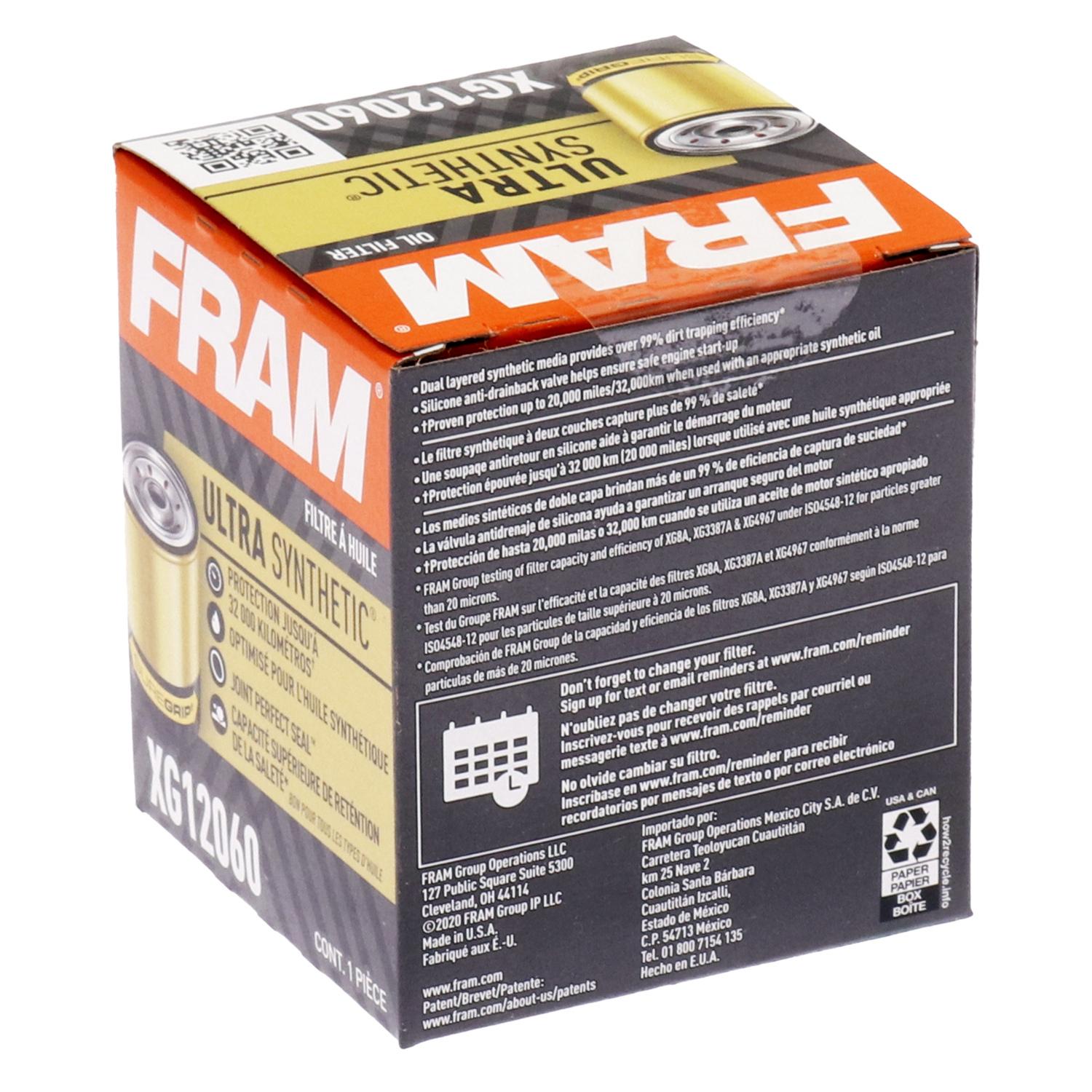 Fram XG12060 - Engine Oil Filter Fram XG12060 Engine Oil Filter product image 1 of 5
