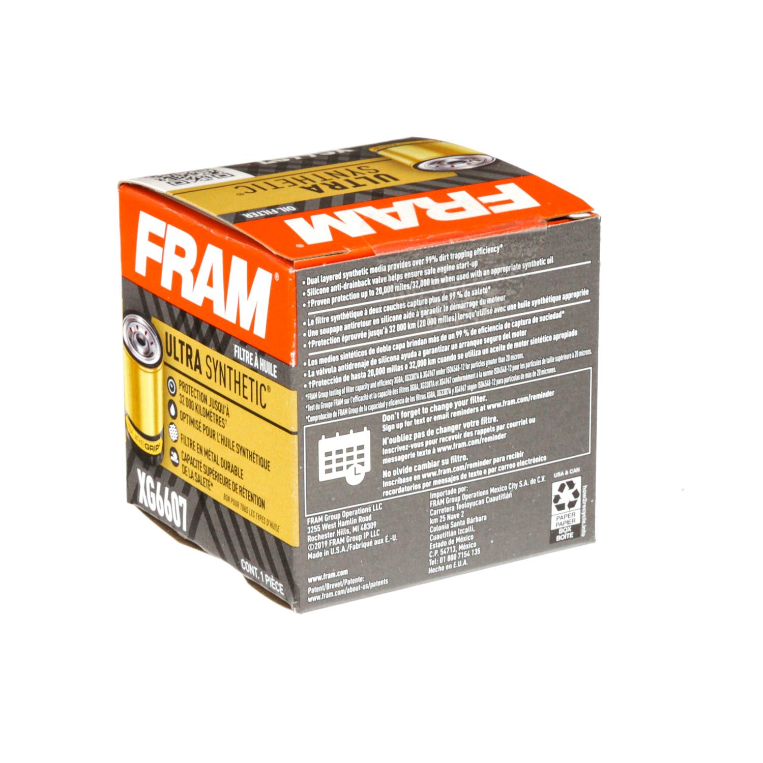 Fram XG6607 - Engine Oil Filter Fram XG6607 Engine Oil Filter product image 5 of 5