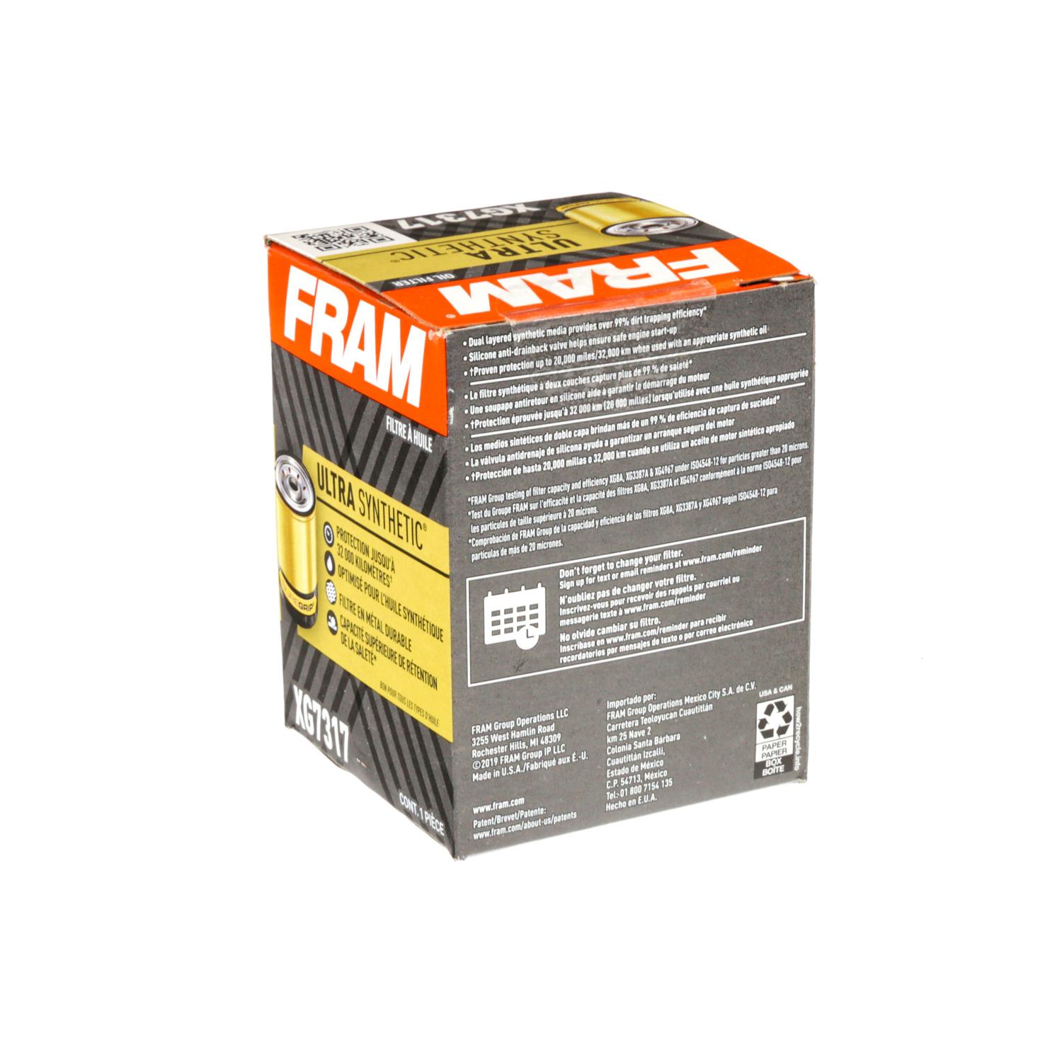 Fram XG7317 - Engine Oil Filter Fram XG7317 Engine Oil Filter product image 5 of 5