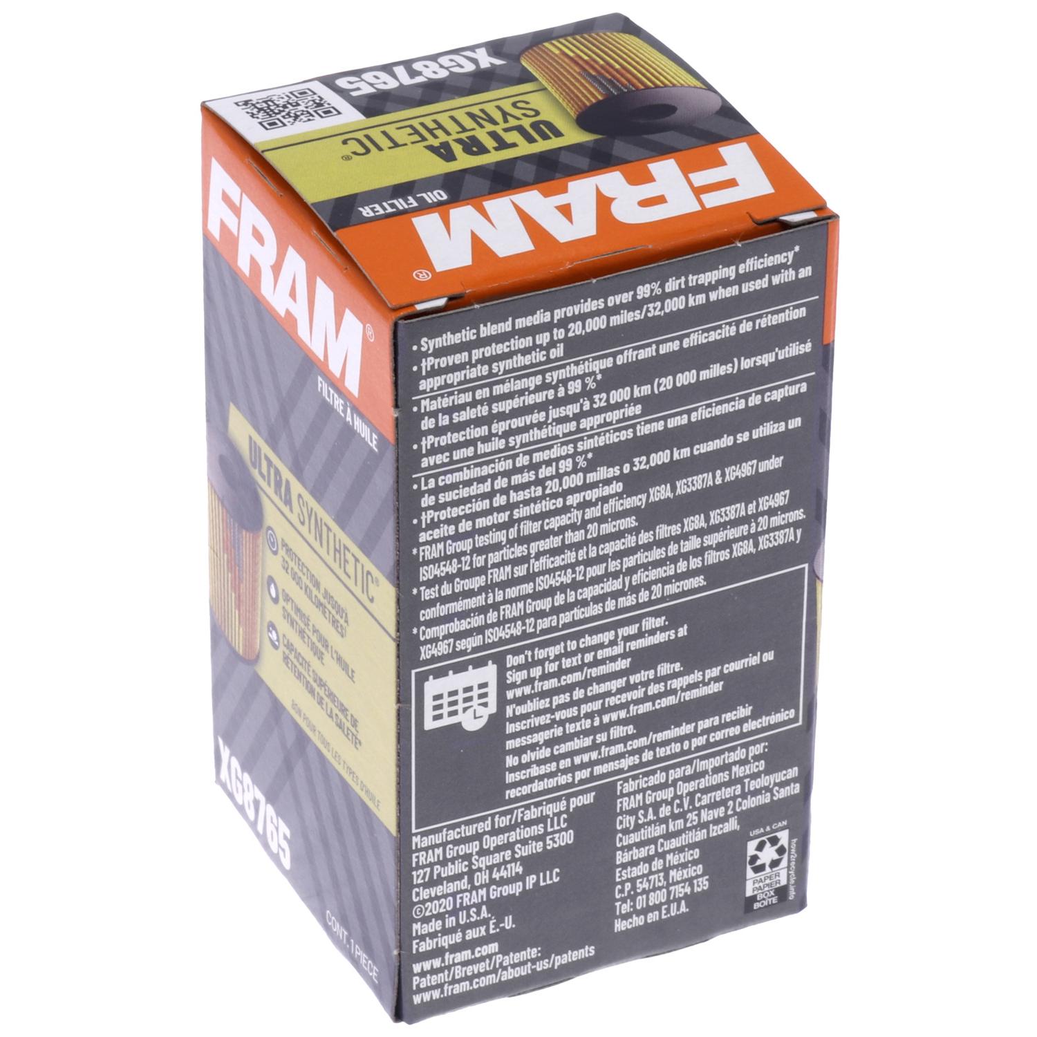 Fram XG8765 - Engine Oil Filter Fram XG8765 Engine Oil Filter product image 1 of 6