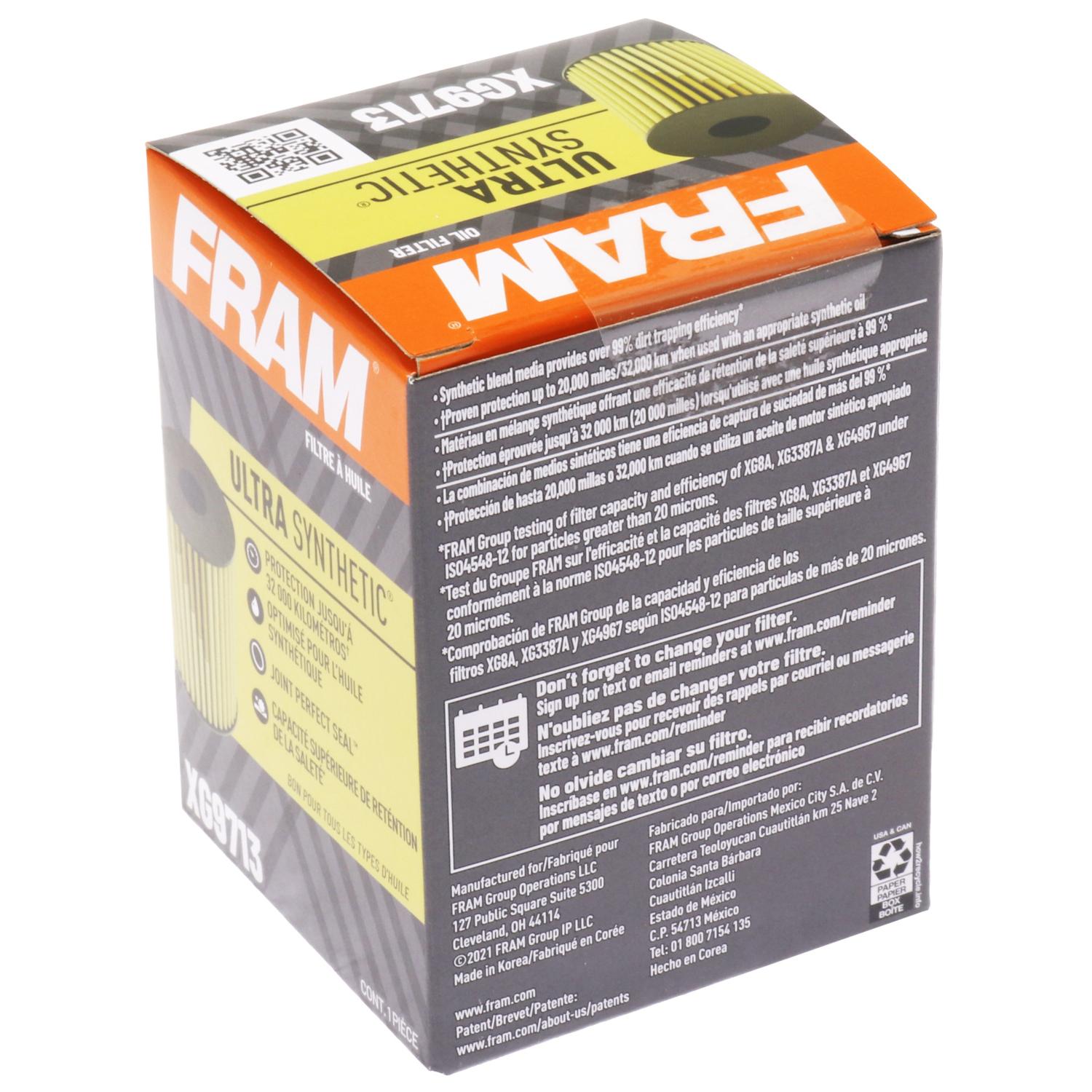 Fram XG9713 - Engine Oil Filter Fram XG9713 Engine Oil Filter product image 1 of 6
