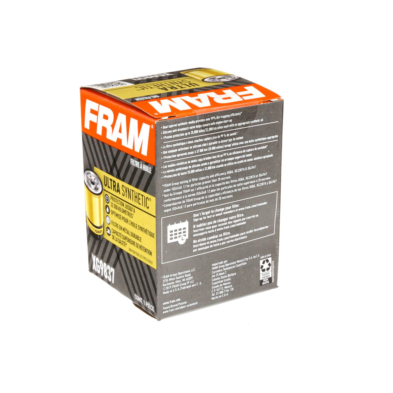 Fram XG9837 Engine Oil Filter product image 5 of 5