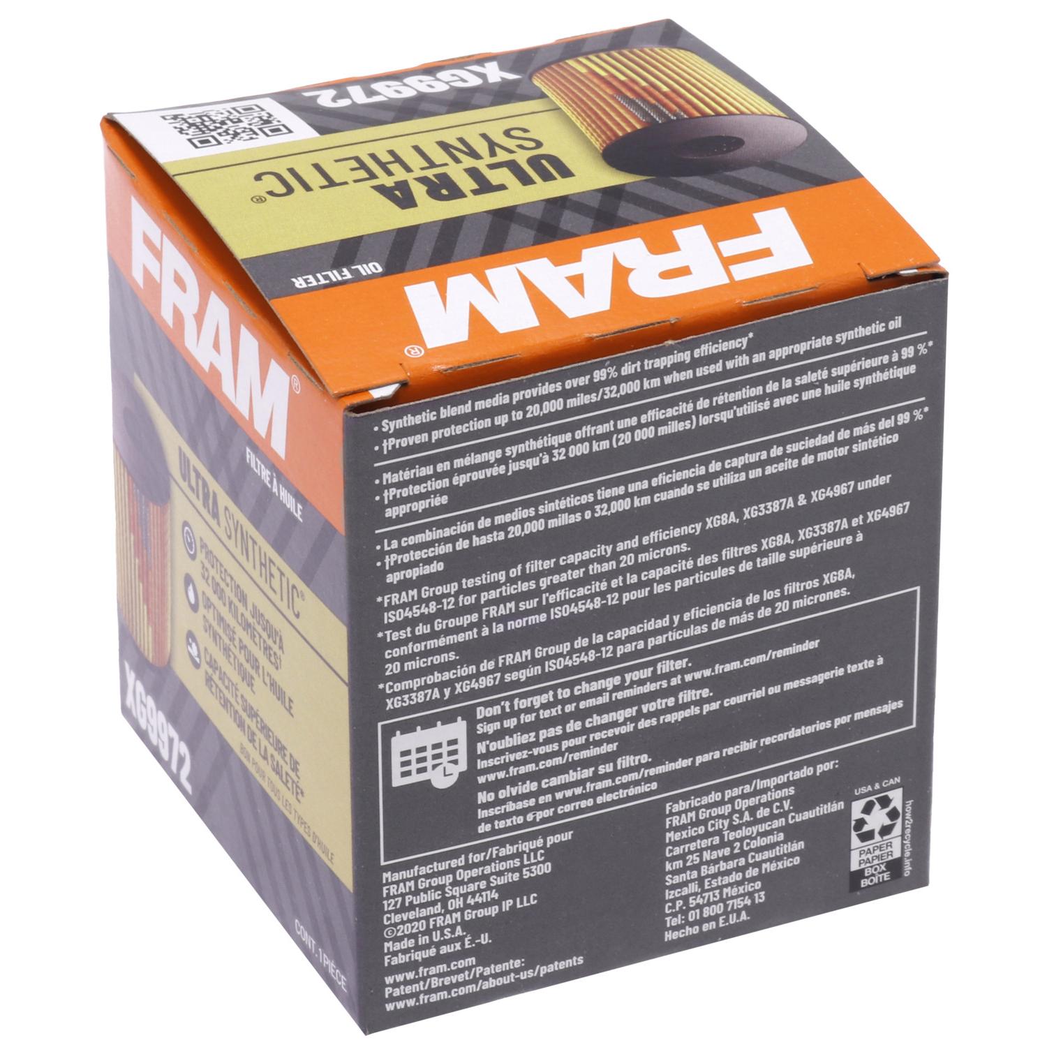 Fram XG9972 - Engine Oil Filter Fram XG9972 Engine Oil Filter product image 1 of 6