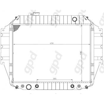 Global Parts Distributors 1487 Radiator product image 1 of 1