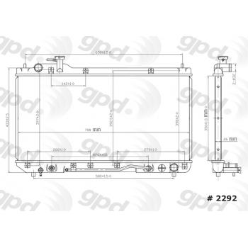 2000 Toyota RAV4 Radiator Global Parts Distributors 2292C image 1 of 1