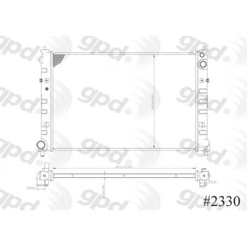 2000 Mazda MPV Radiator Global Parts Distributors 2330C image 1 of 1