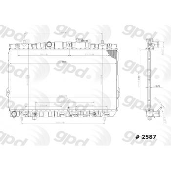 Global Parts Distributors 2587 - Radiator Global Parts Distributors 2587 Radiator product image 1 of 1
