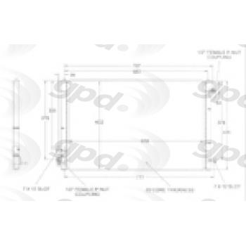 2003 Ford Thunderbird A/C Condenser Global Parts Distributors 3020C image 1 of 1