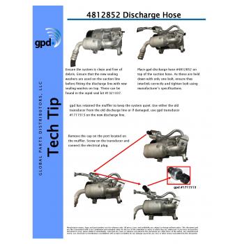 2017 GMC Yukon A/C Refrigerant Discharge Hose Global Parts Distributors 4812852 image 3 of 3