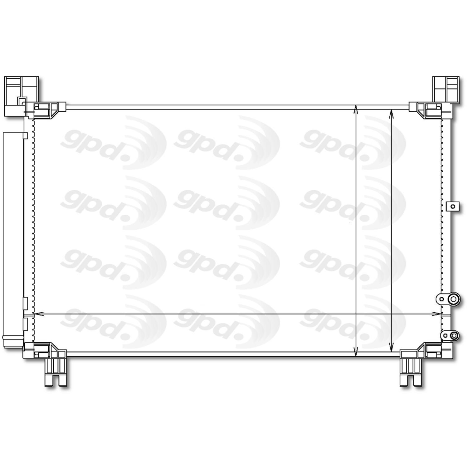 Global Parts Distributors 4912 A/C Condenser product image 1 of 1