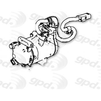 2014 Honda Fit A/C Compressor Global Parts Distributors 5513128 image 1 of 1