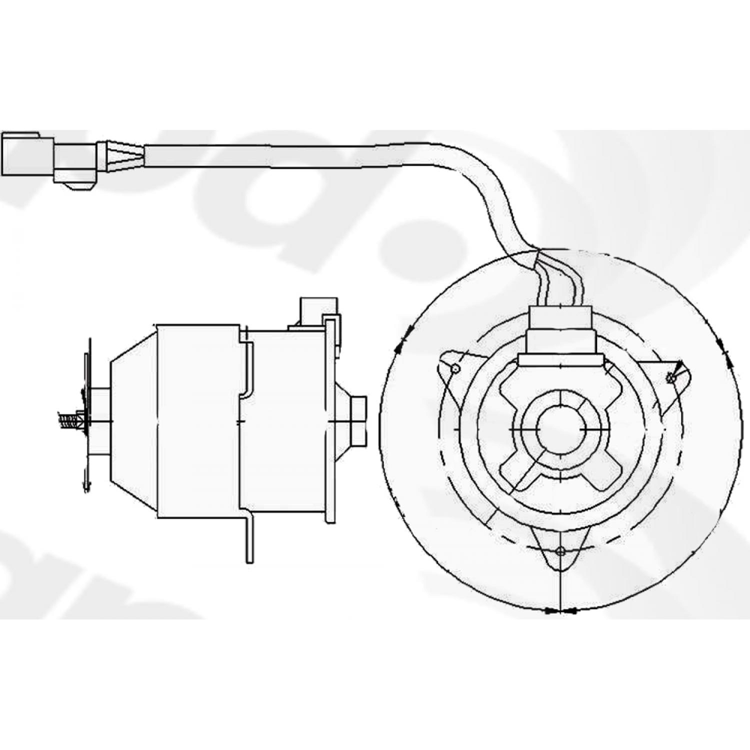 Global Parts Distributors 630160 - Engine Cooling Fan Motor Global Parts Distributors 630160 Engine Cooling Fan Motor product image 1 of 1