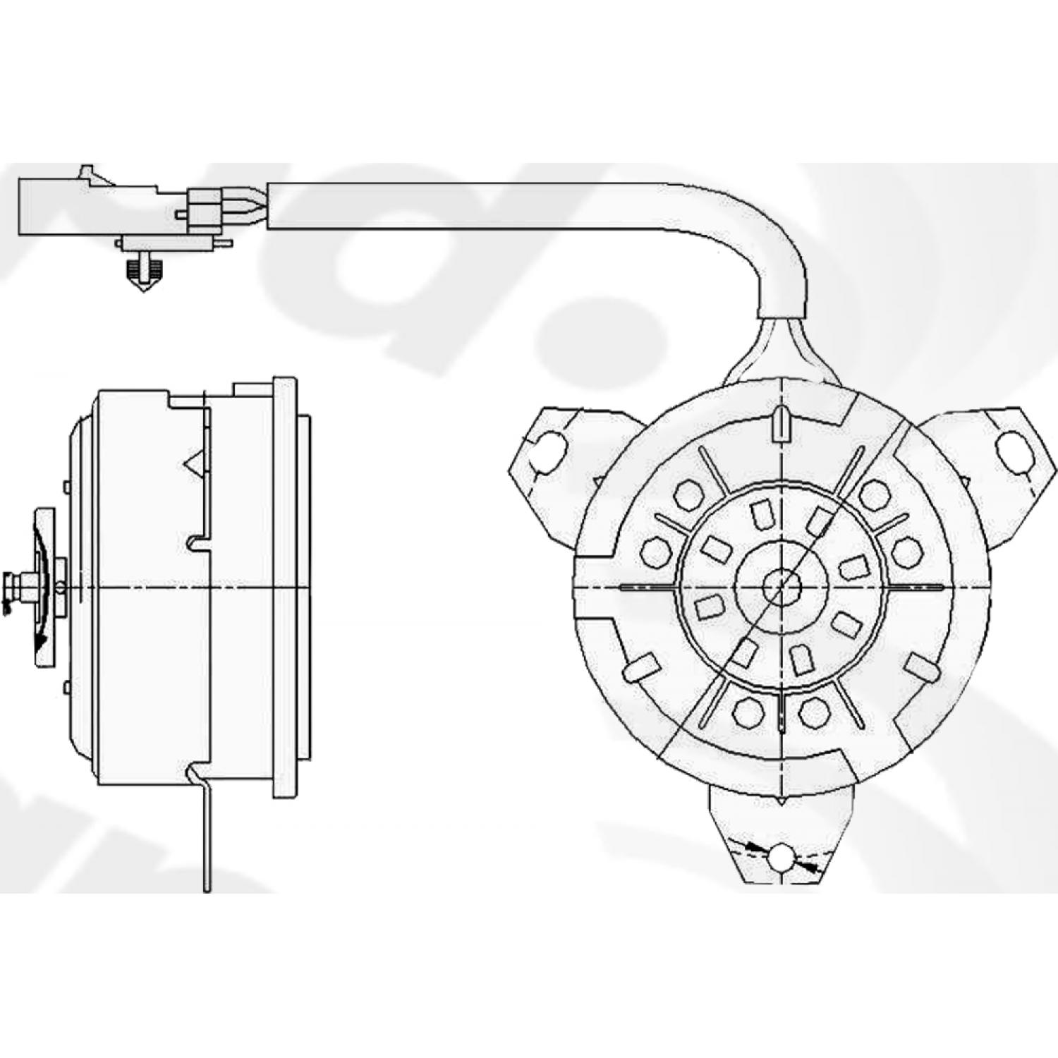 Global Parts Distributors 630330 Engine Cooling Fan Motor product image 1 of 1