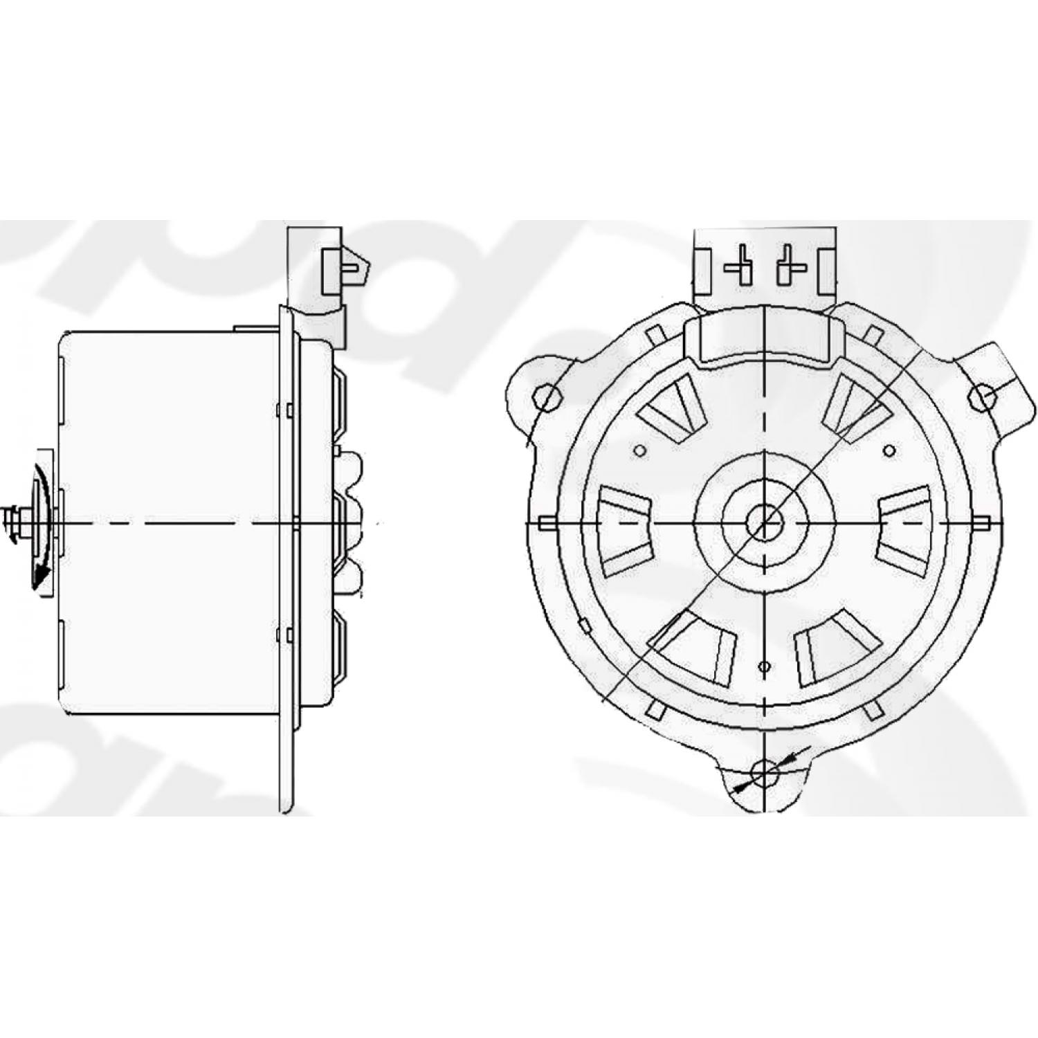 Global Parts Distributors 630550 Engine Cooling Fan Motor product image 1 of 1