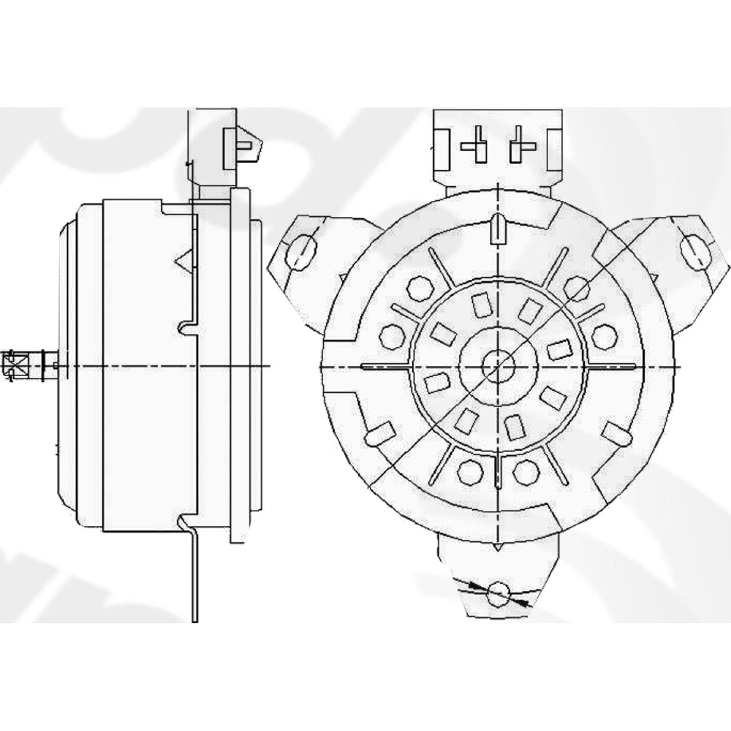 Global Parts Distributors 630560 - Engine Cooling Fan Motor Global Parts Distributors 630560 Engine Cooling Fan Motor product image 1 of 1