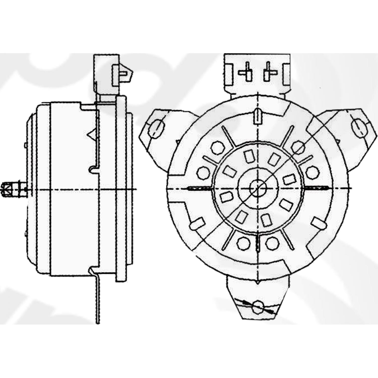Global Parts Distributors 630650 - Engine Cooling Fan Motor Global Parts Distributors 630650 Engine Cooling Fan Motor product image 1 of 1