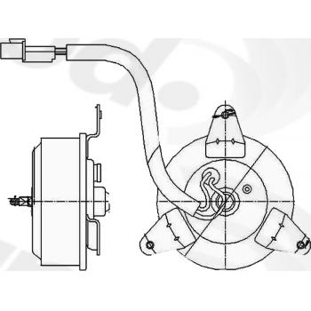 Global Parts Distributors 630680 Engine Cooling Fan Motor product image 1 of 1