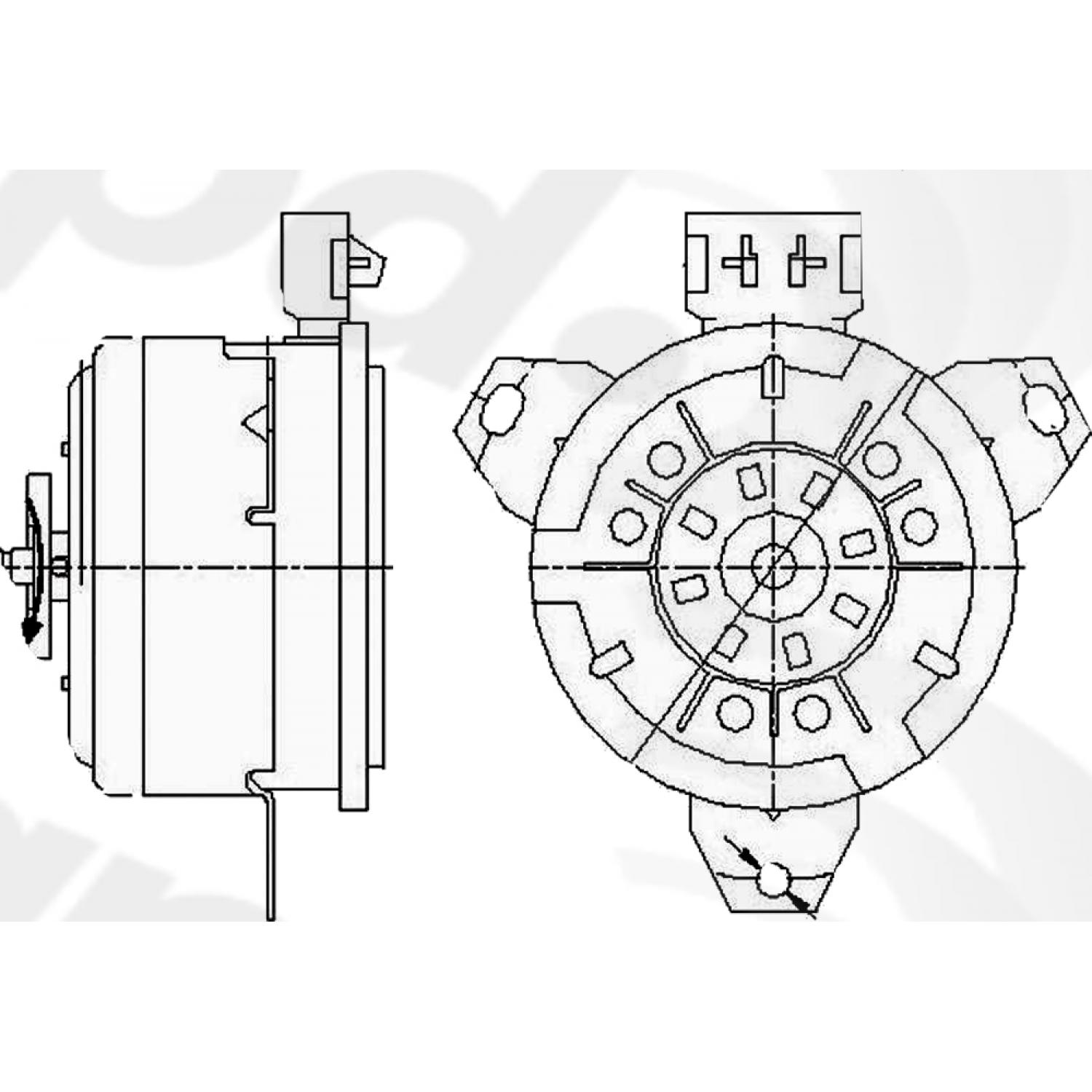Global Parts Distributors 630690 - Engine Cooling Fan Motor Global Parts Distributors 630690 Engine Cooling Fan Motor product image 1 of 1