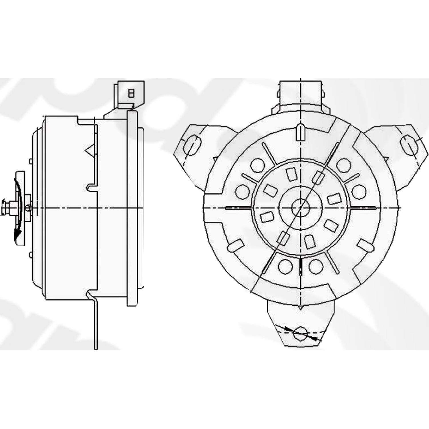 Global Parts Distributors 631090 Engine Cooling Fan Motor product image 1 of 1