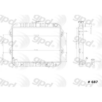 Global Parts Distributors 687 Radiator product image 1 of 1